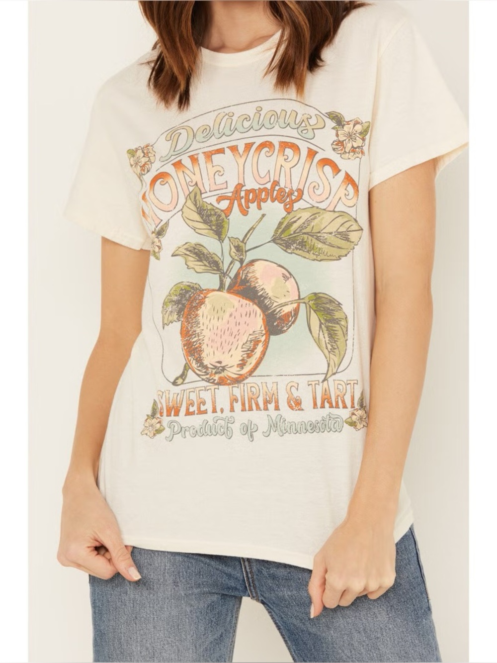 Youth in Revolt Women's Honeycrisp Apples Short Sleeve Graphic Tee